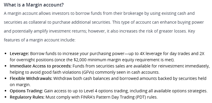 Individual Margin Account