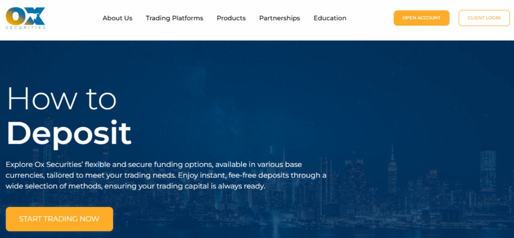 OX Securities Deposits and Withdrawals