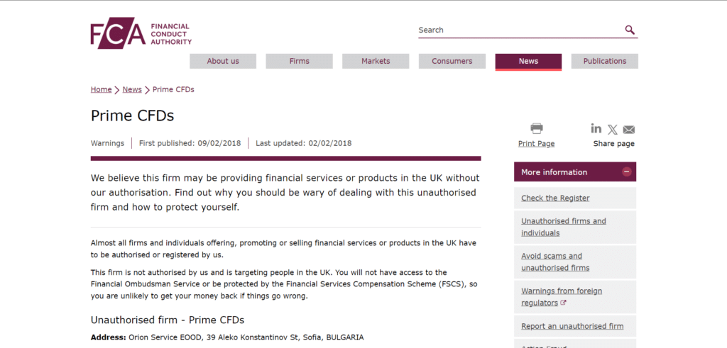 Prime CFDs