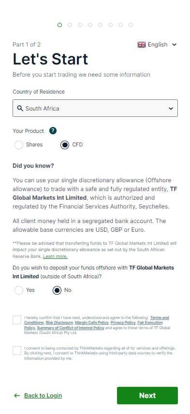 ThinkMarkets cashback rebate new customer
