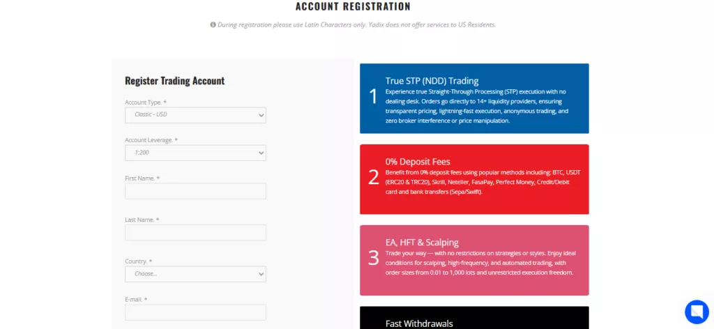Yadix Sign Up