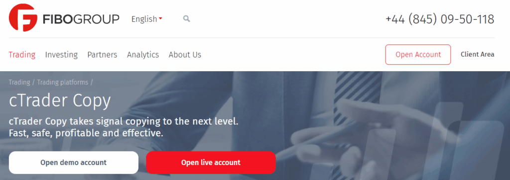 FIBO Group cTrader Copy platform