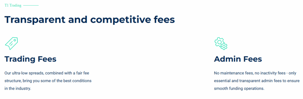 Tier1FX Fees, Spreads, and Commissions