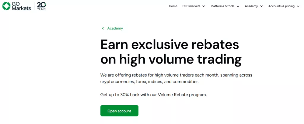 GO Markets Rebates System Overview