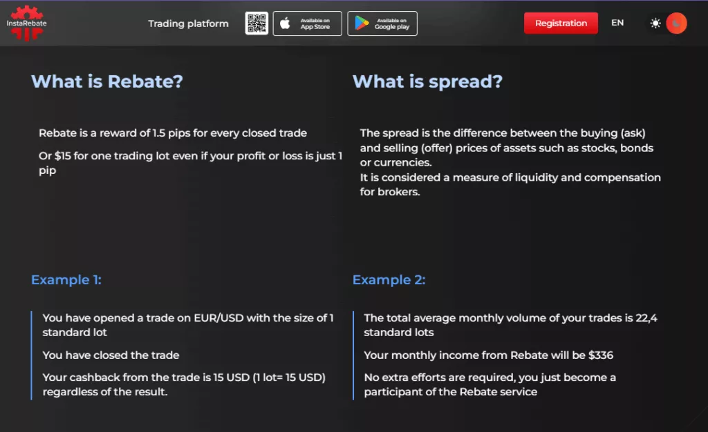 InstaForex Conditions and Notes on Forex Rebates