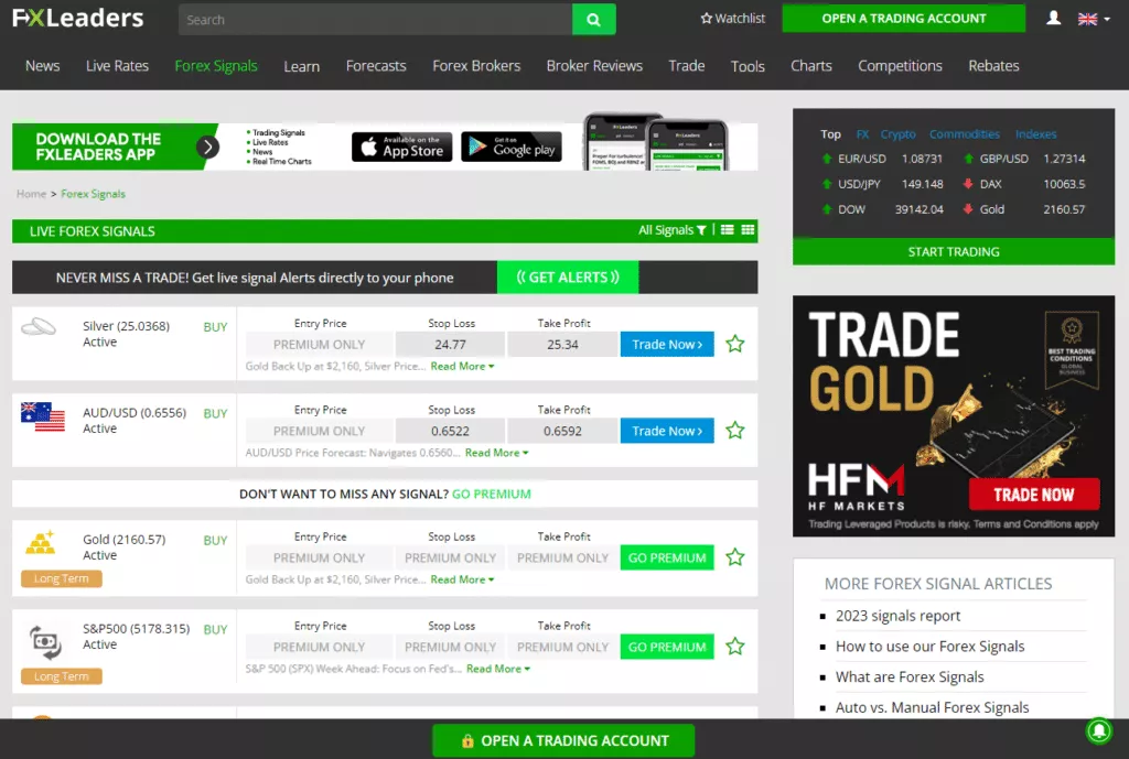 FXLeaders Day Trading Signal Providers