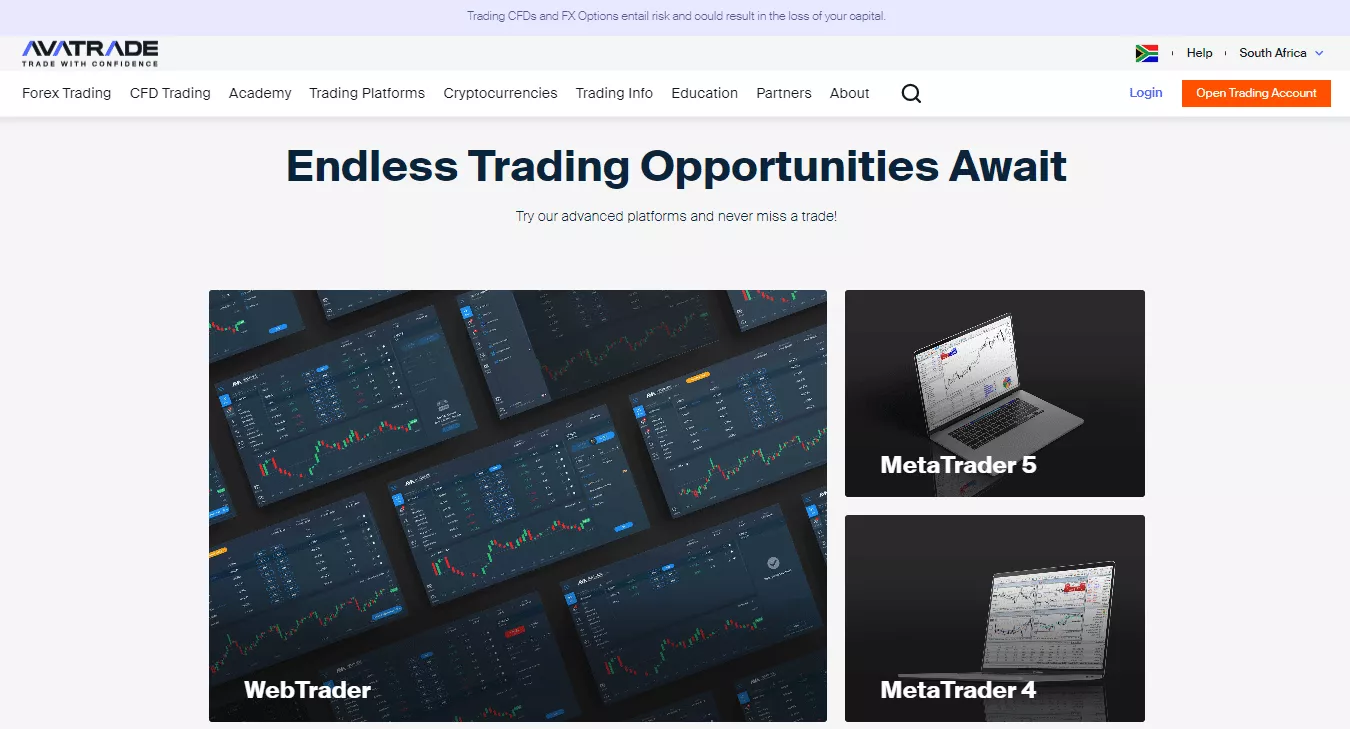 Existing AvaTrade Accounts