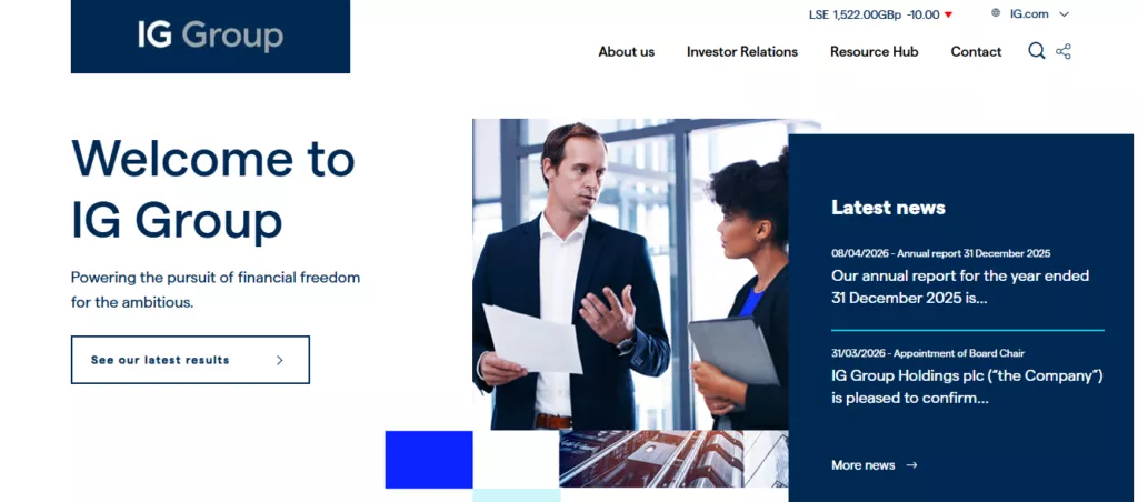 IG Group HKFSC Regulated Forex Brokers