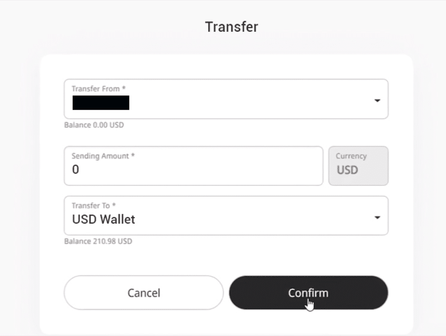 How to Withdraw from Tickmill step 2