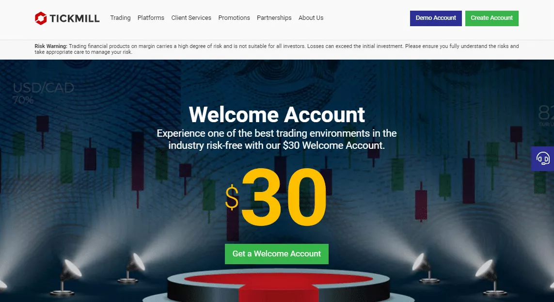 30 USD Welcome Bonus