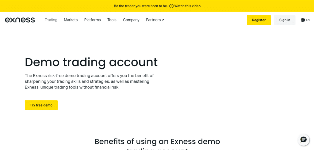 Demo Account Exness