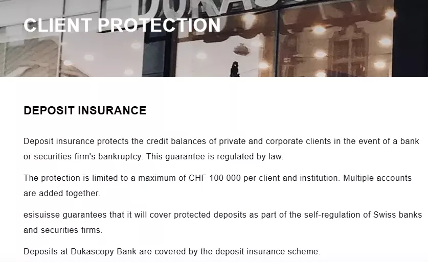 Dukascopy Safety and Security
