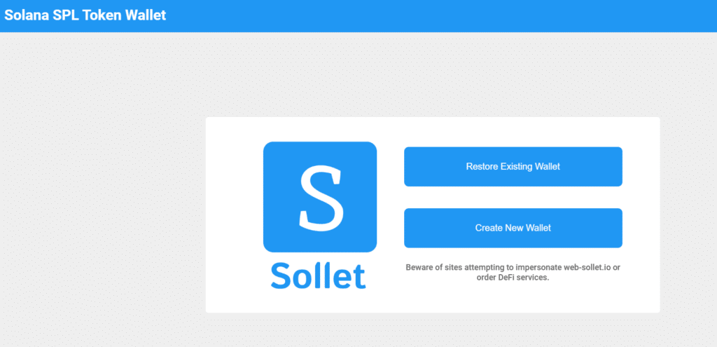Sollet Wallet Solana Crypto Wallets
