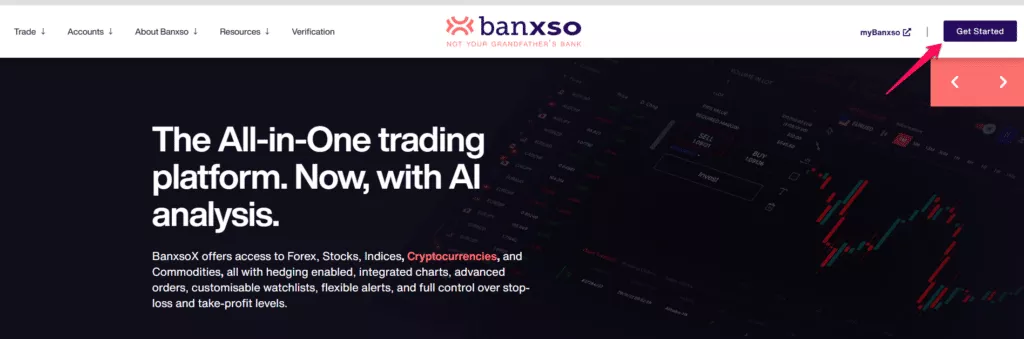 How to open a Banxso Account Step 2