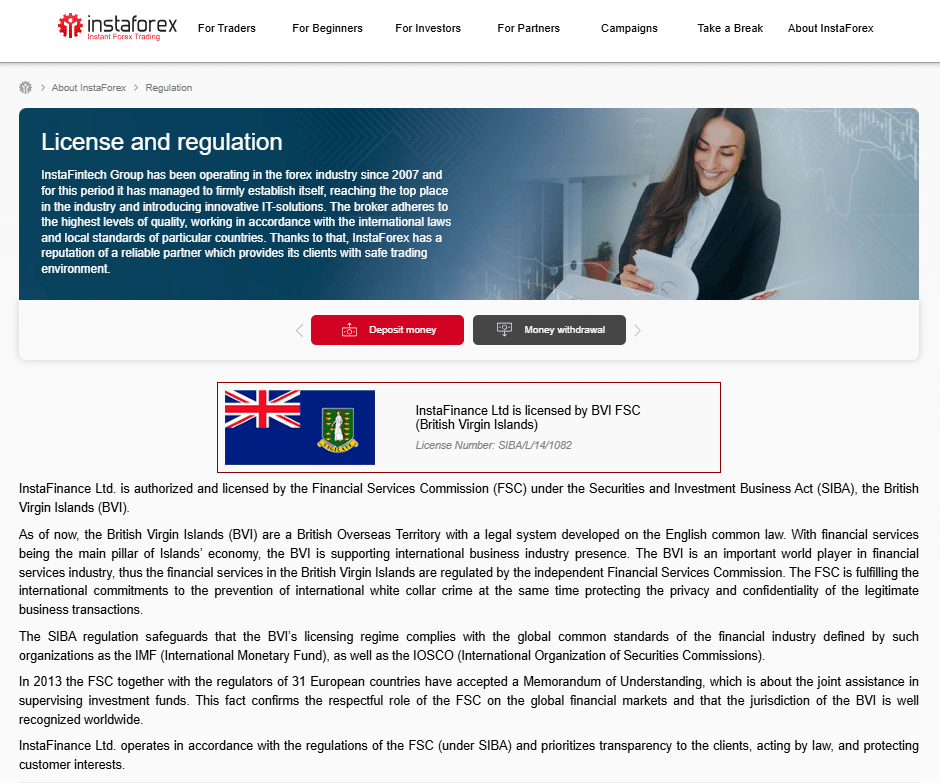 InstaForex Safety and Security