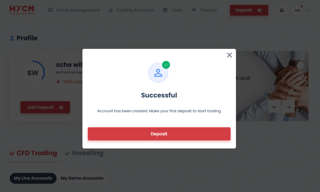 How Do I Register an Account with HYCM STEP 7