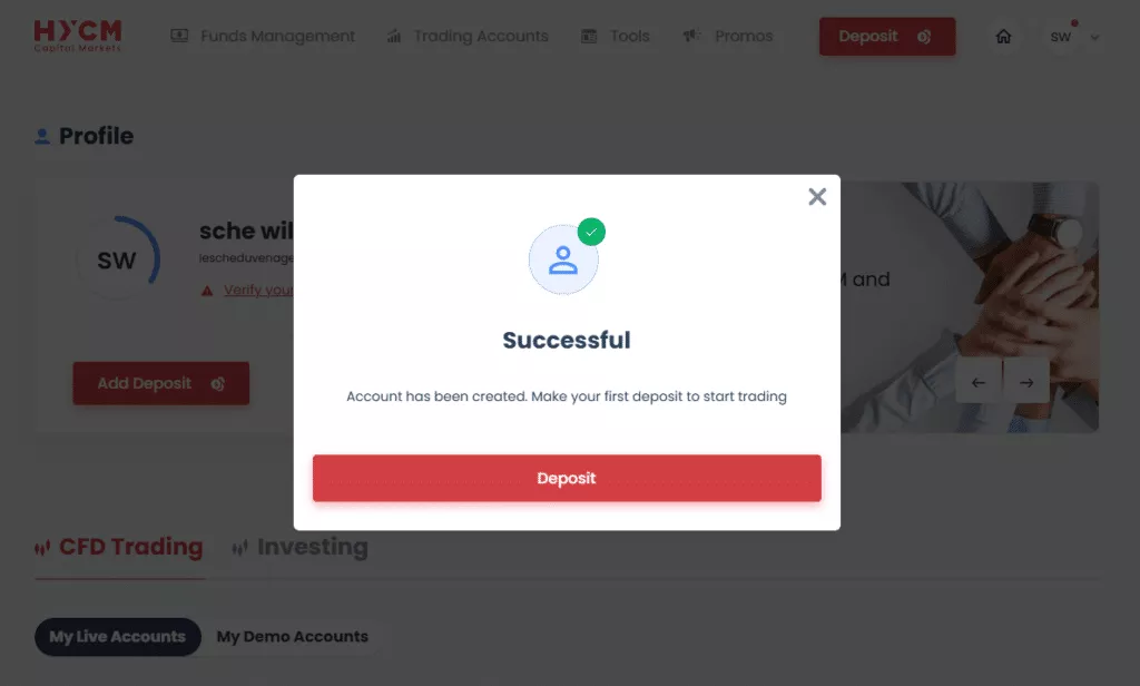 How Do I Register an Account with HYCM STEP 7