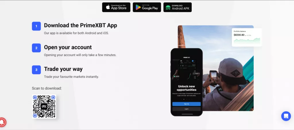 Prime XBT Mobile App Prime XBT Mobile App
