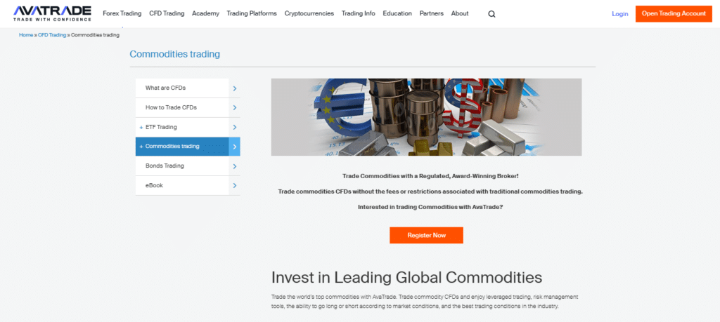AvaTrade Commodity Trading