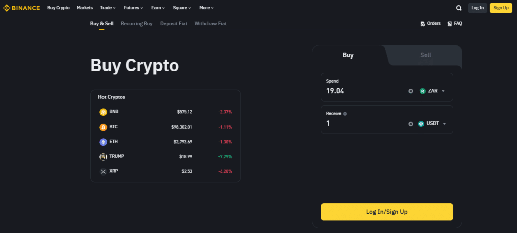 Binance ZAR