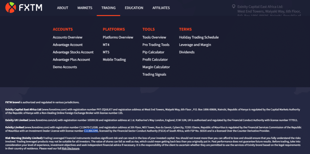 FXTM FSCA Regulated