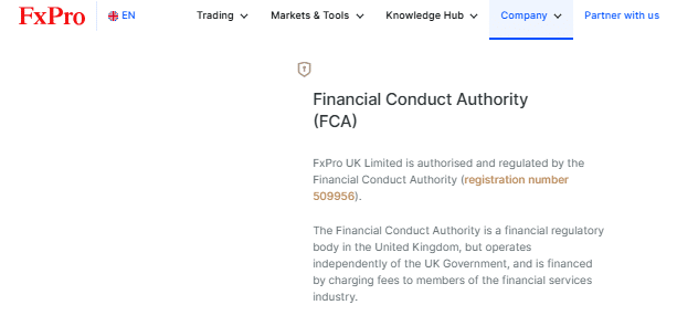 FxPro FCA Regulated