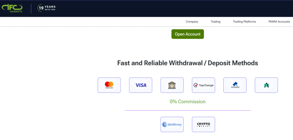 IFC Markets Deposit and withdrawal IFC Markets Deposit and withdrawal