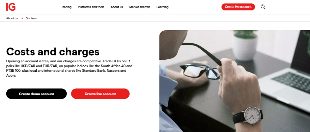 IG Fees, Spreads, and Commission IG Fees, Spreads, and Commission