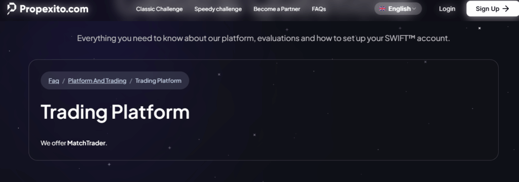 Propexito Trading platforms