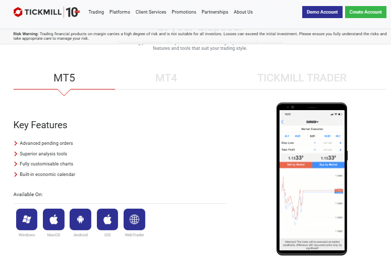 Tickmill NDD Broker