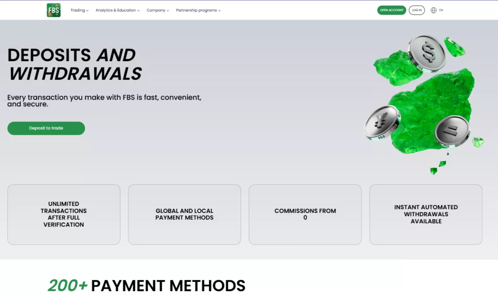 FBS Deposit and Withdrawal Fund Withdrawal Process
