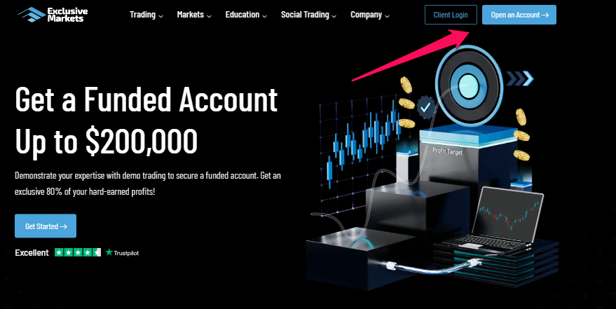 How to set up an Exclusive Markets Account &ndash; Step 1