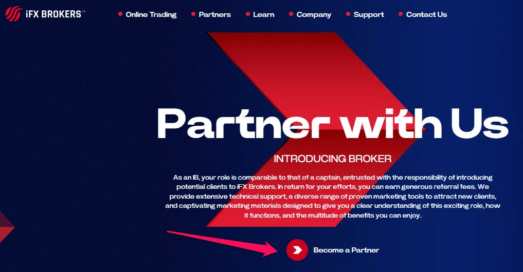 IFX Affiliate Program step 1