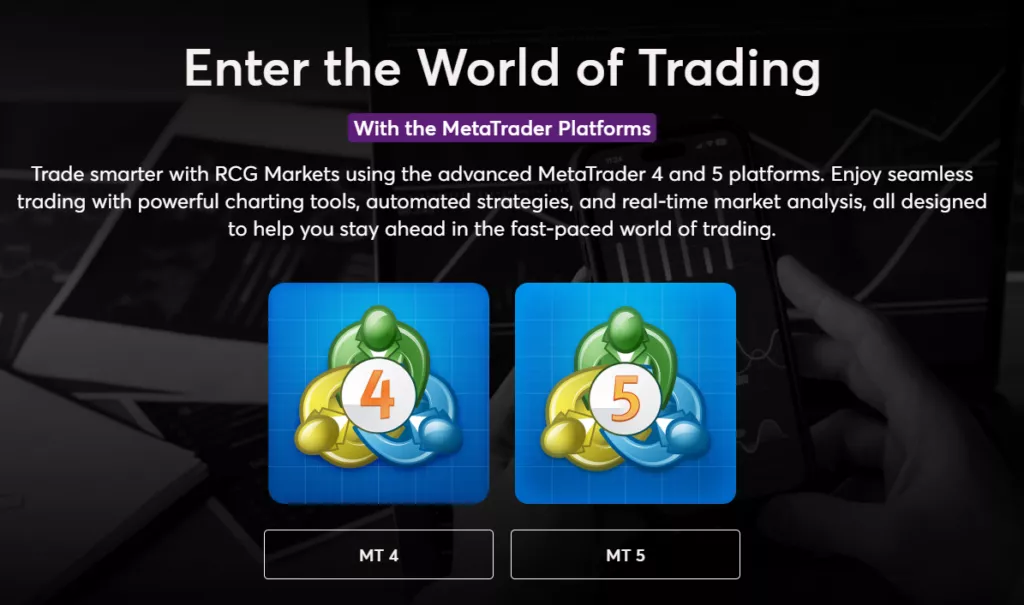 RCG Markets Trading Platforms