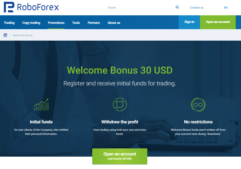 RoboForex Sign-Up Bonus