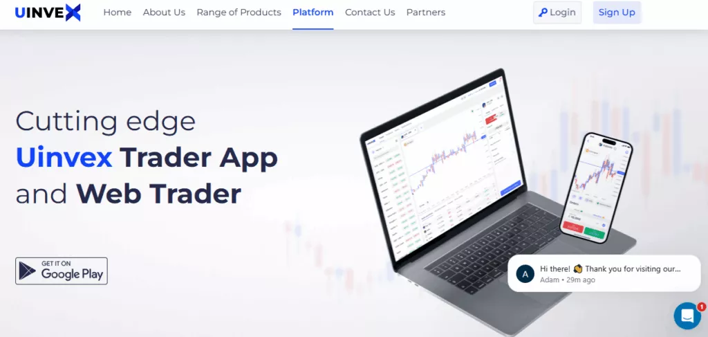 Uinvex Trading platforms