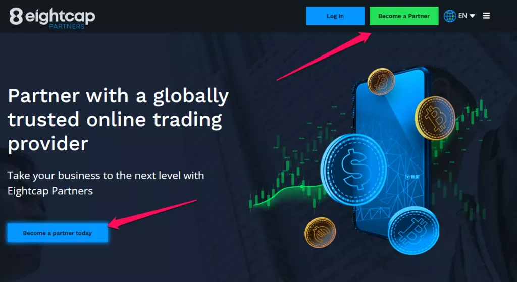 Guide to Open an Eightcap Affiliate Step 1