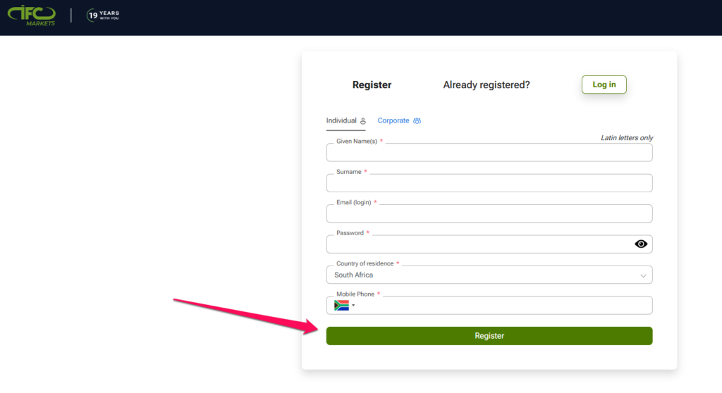 How to set up a Demo Account &ndash; Step 2
