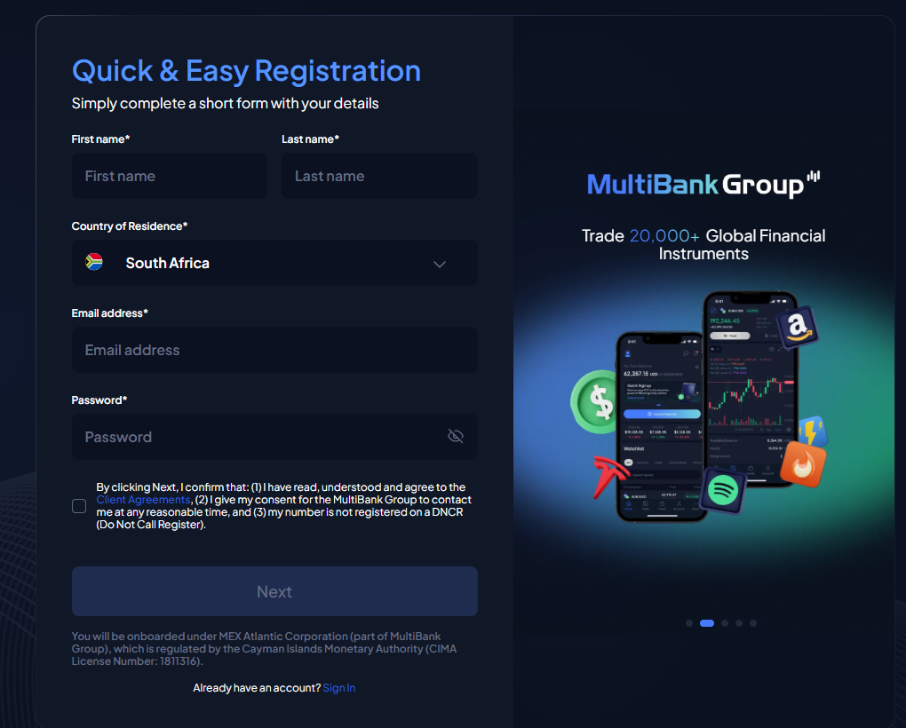 How to Open a MultiBank Group Account &ndash; Step 2