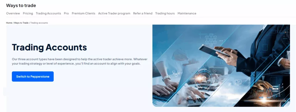 Pepperstone Account Types and Features