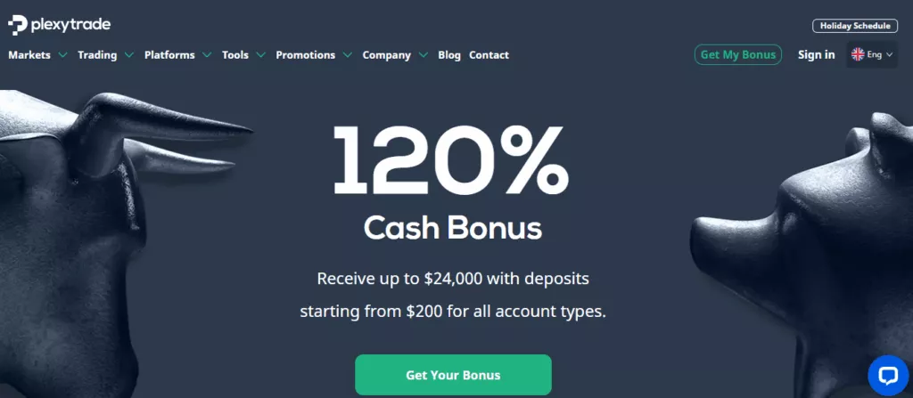 Plexytrade Sign-up Bonus
