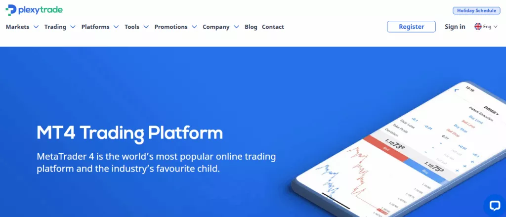 Plexytrade Trading platforms