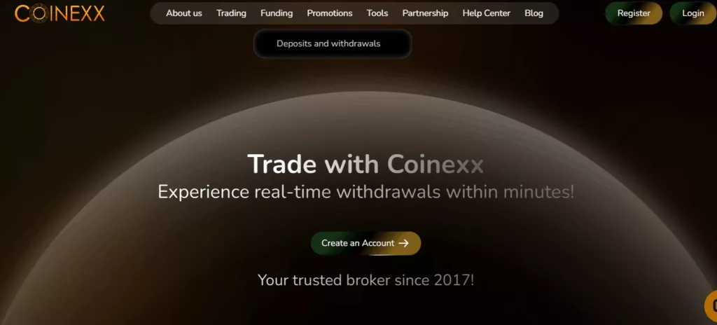 coinexx open account