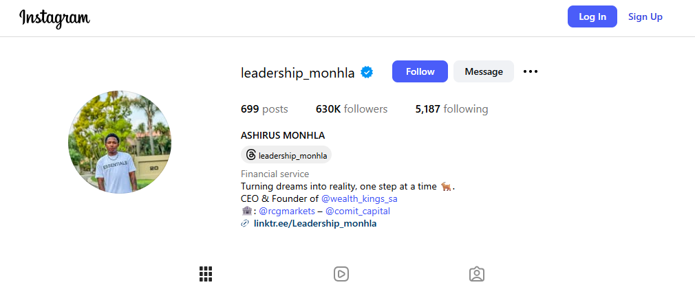 Ashirus Monhla (@leadership_monhla)