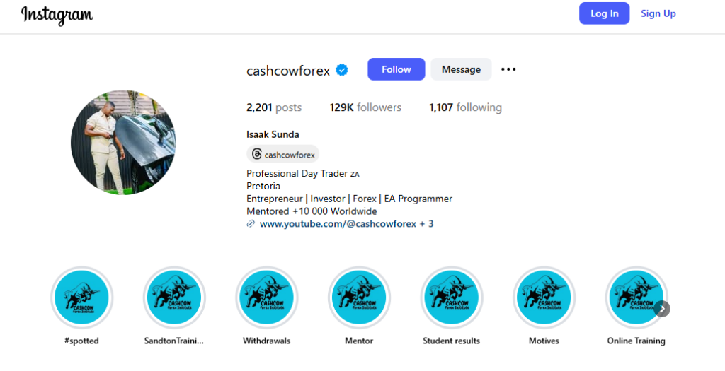 Isaak Sunda (@cashcowforex)