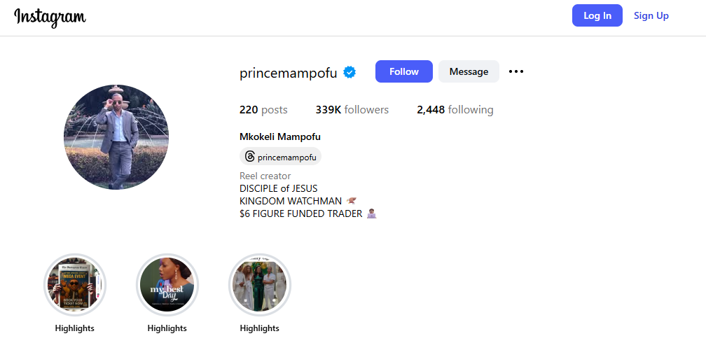 Mkokeli Mampofu (@princemampofu)