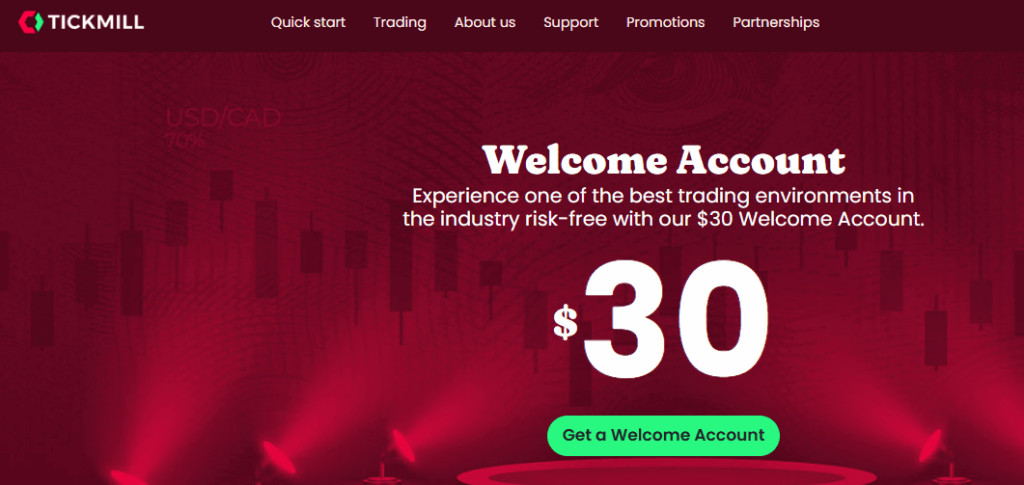 Tickmill Sign-Up Bonus