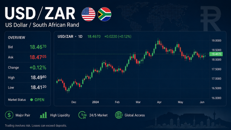 USDZAR &ndash; US Dollar South African Rand