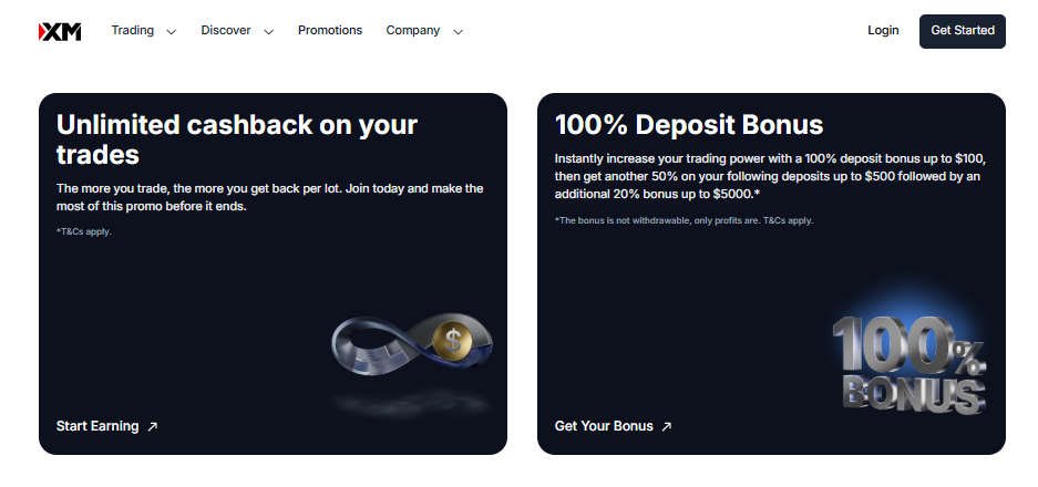 XM Welcome Bonuses Deposit