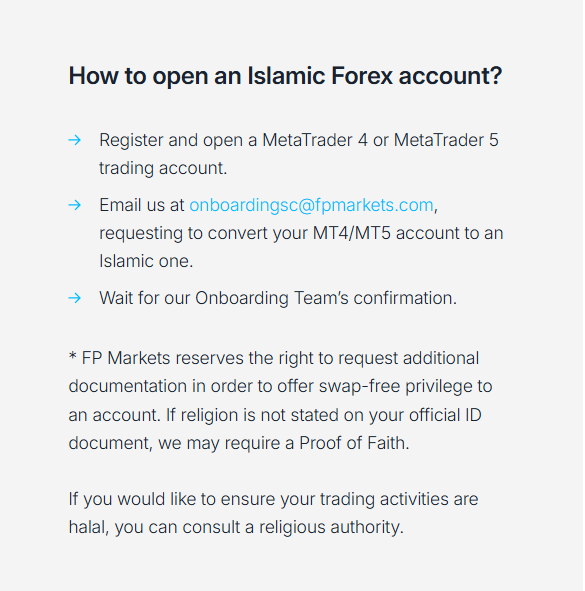 How to open an FP Markets Islamic Account step-by-step 4